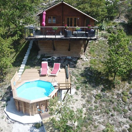 Chalet Sur Pilotis Avec Piscine Privee Luceram Экстерьер фото